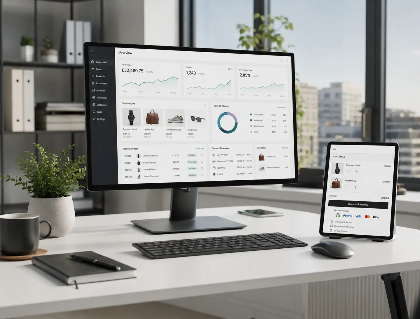 Ecommerce website development for a Luton online store